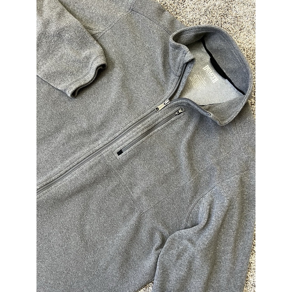 Duluth Trading Co. Fleece Jacket men's size Large gray full zip warm L Grey